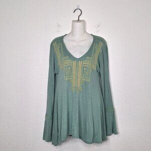 Sundance Embroidered Tunic Sz S Beaded Bell Sleeves Fairycore Whimsigoth Boho